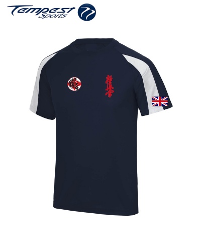 Karate GB Navy White Training Shirt